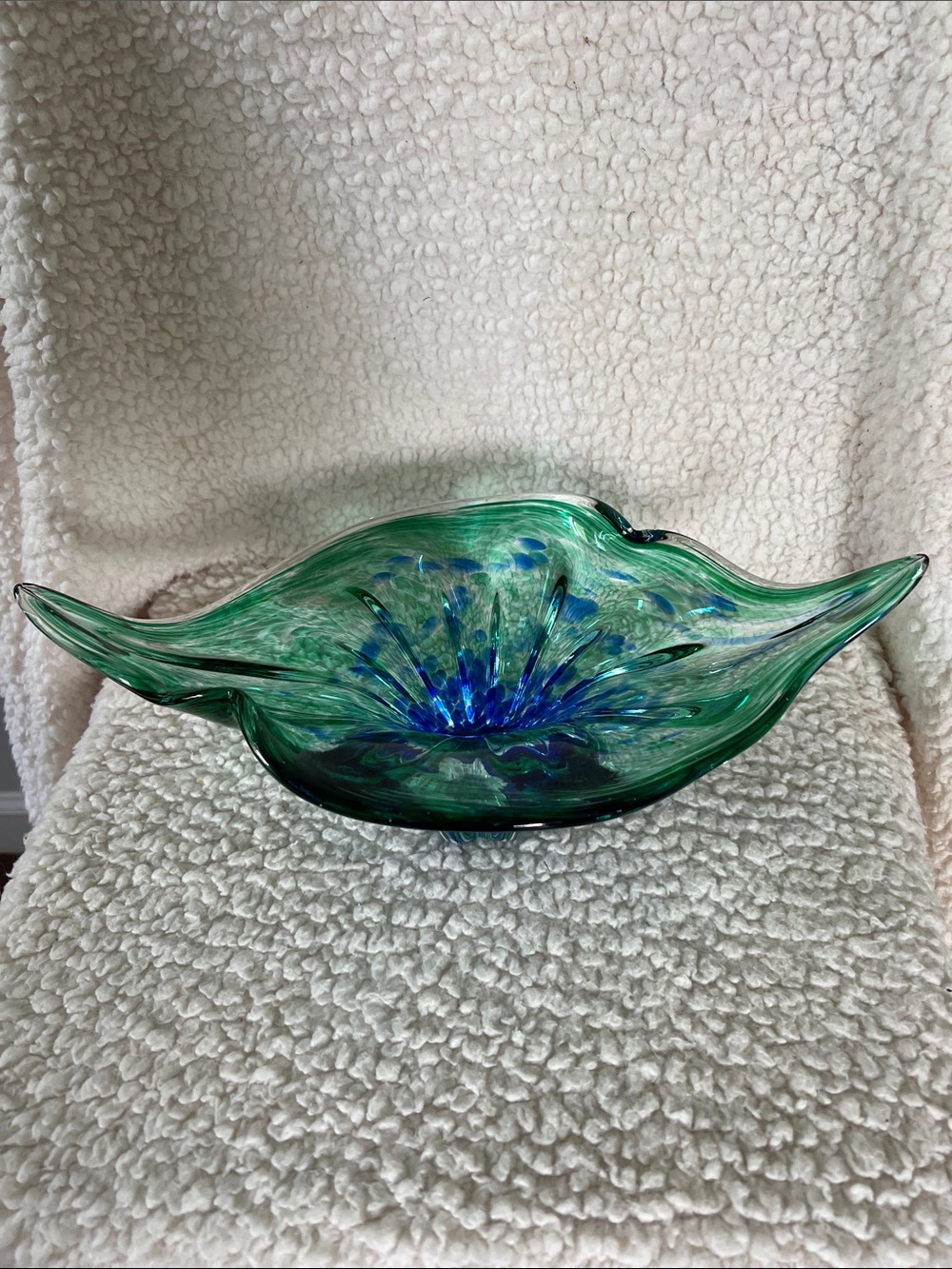 Hand blown dish, attributed to designer Josef Hospodka for Chribska.